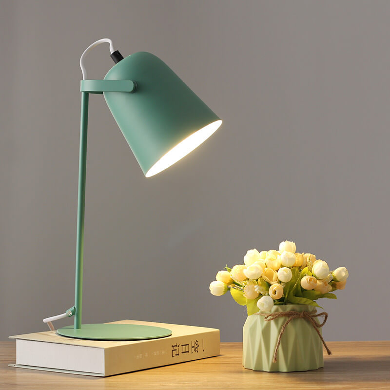 Floroux Nordic Table Lamp in Creative Bucket Design | 1-bulb | Selection of Colored Macarons
