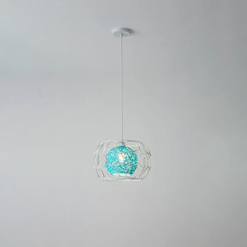 Floroux Creative Pendant Light in Hemp Weaving | Modern Design | Unique Bright Accent | Suspension for Home