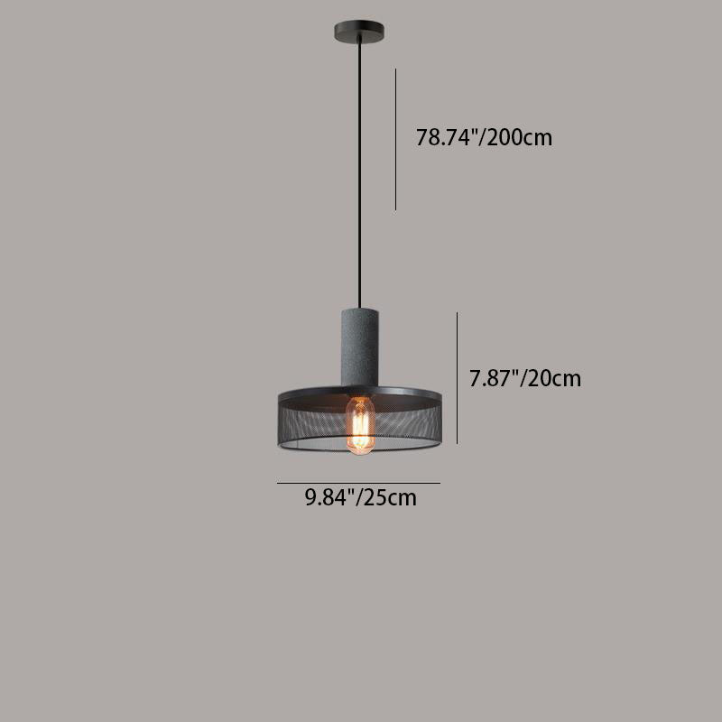 Floroux Industrial Design Hanging Light in Concrete | Cylindrical Shape | Modern Look | Perfect for the Living Room