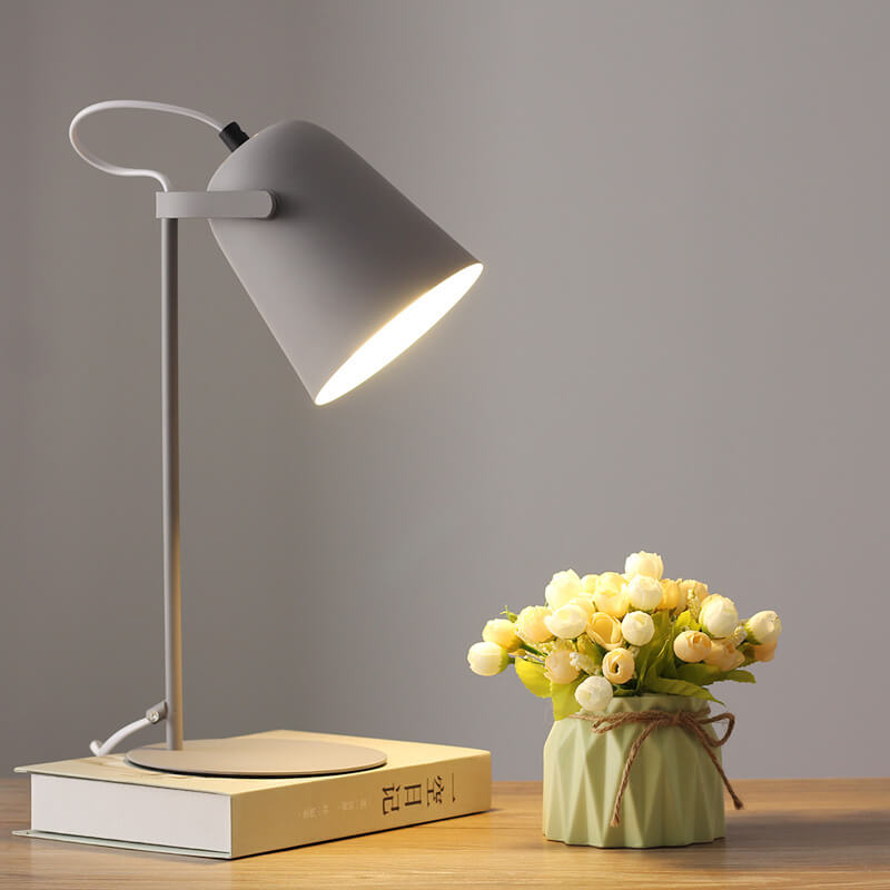 Floroux Nordic Table Lamp in Creative Bucket Design | 1-bulb | Selection of Colored Macarons