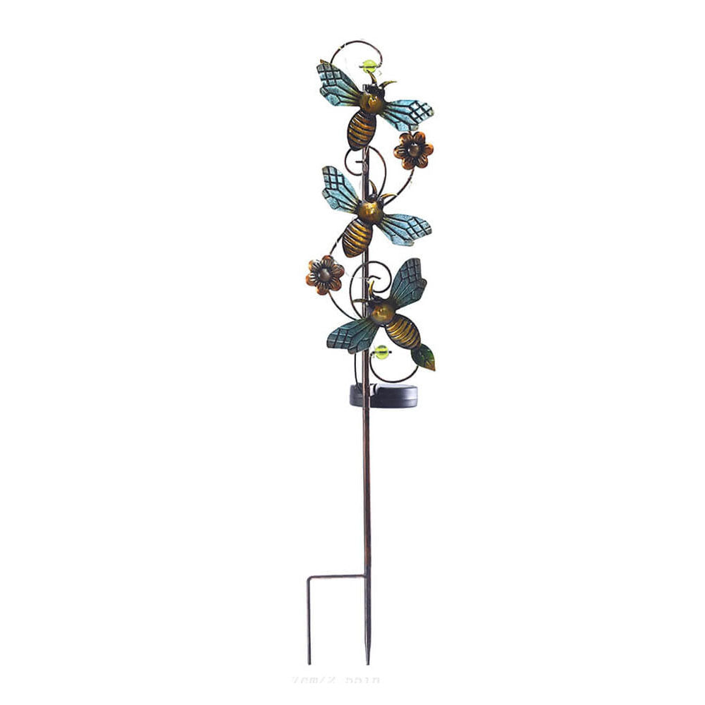 Floroux Solar Garden Lamp | Metal Design | Butterfly, Dragonfly, Hummingbird | Landscape Lighting