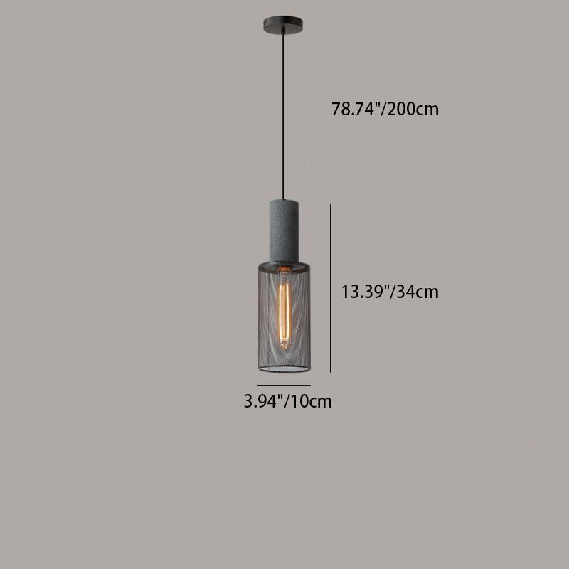 Floroux Industrial Design Hanging Light in Concrete | Cylindrical Shape | Modern Look | Perfect for the Living Room
