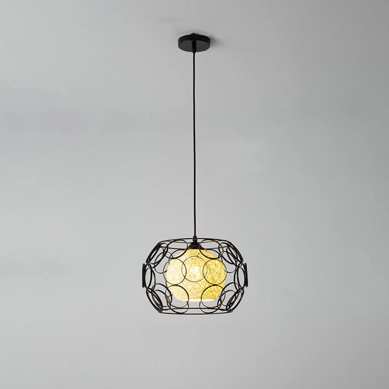 Floroux Creative Pendant Light in Hemp Weaving | Modern Design | Unique Bright Accent | Suspension for Home