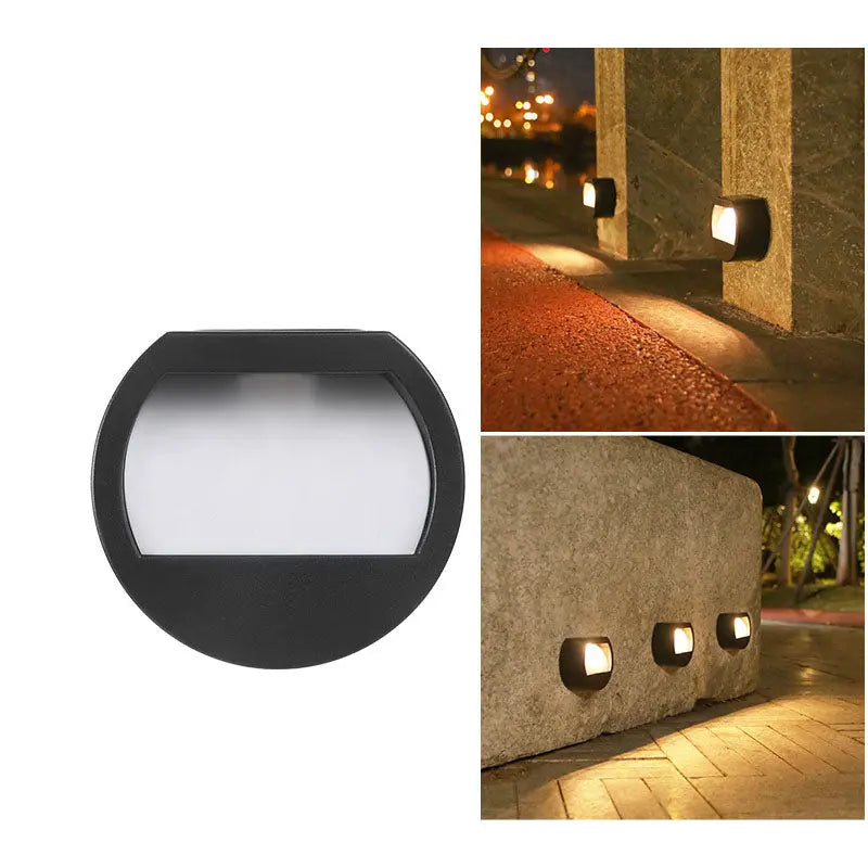 EcoGlow - Lumières de jardin solaires LED étanches, rondes et carrées