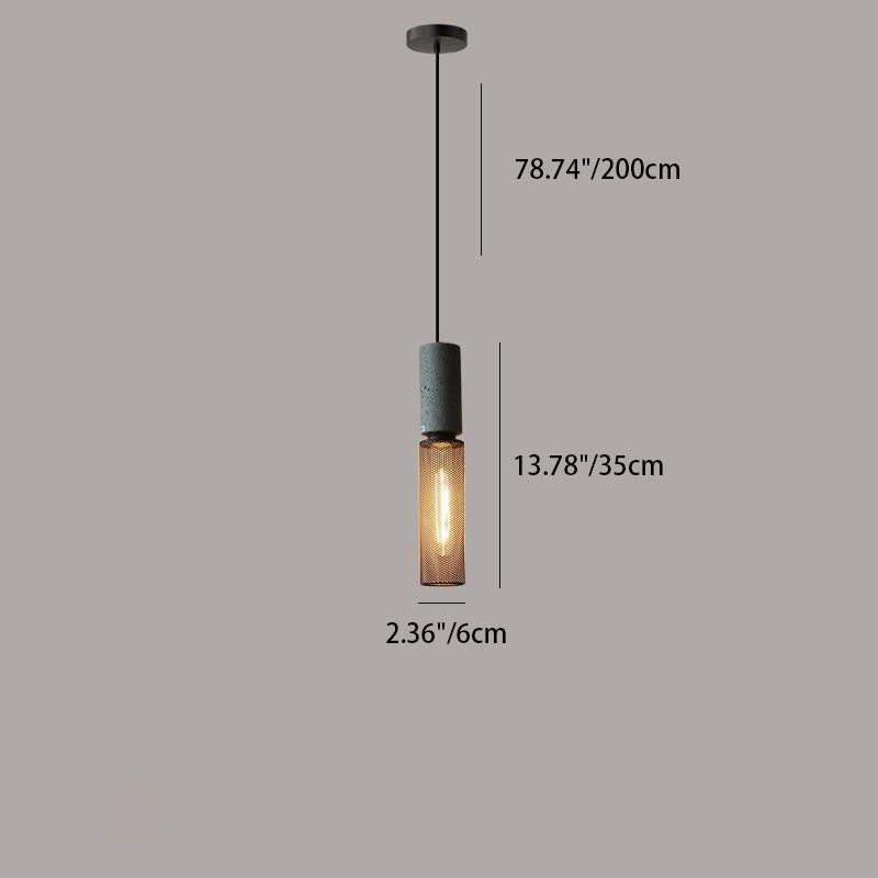 Floroux Industrial Design Hanging Light in Concrete | Cylindrical Shape | Modern Look | Perfect for the Living Room