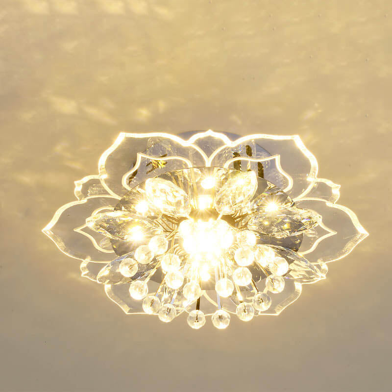 Floroux LED Crystal Ceiling Light | Flower Shape | Modern Design | Energy Saving | Decorative Lighting