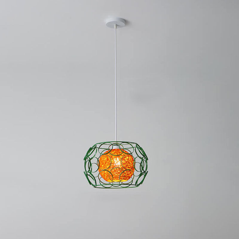 Floroux Creative Pendant Light in Hemp Weaving | Modern Design | Unique Bright Accent | Suspension for Home