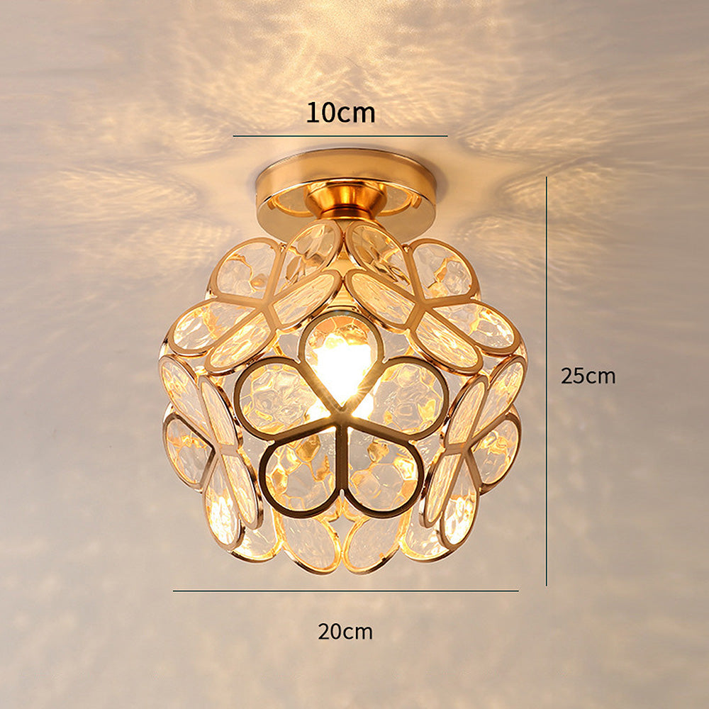 Floroux Floral Style Ceiling Light | Glass Hall Lighting | Elegant Design