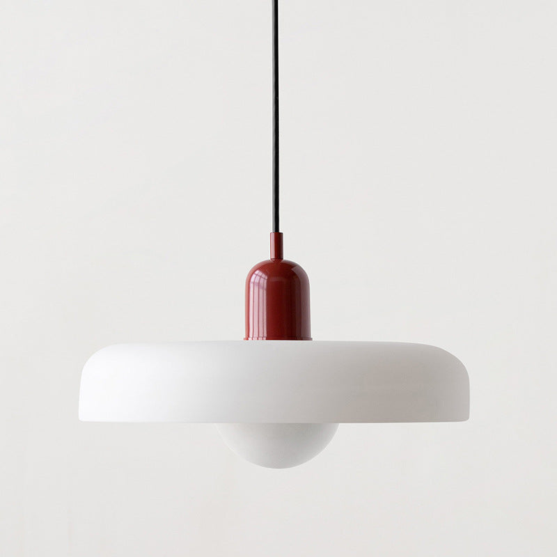 Suspension Floroux in colored glass | Elegant hanging lamp in Bauhaus style | Designer lamp for the living room and dining room
