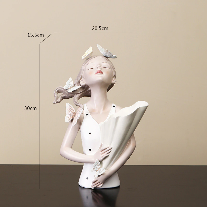 Figurine de Fille de la Forêt Floroux Vase