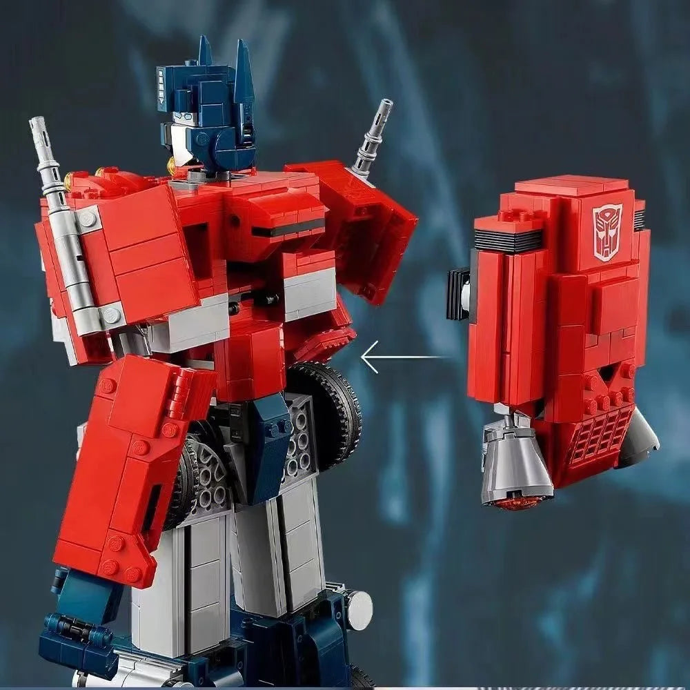 Ensemble de blocs de construction de voiture robot Optimus Prime Transformer - 1580PCS Jouet STEM cadeau pour enfants