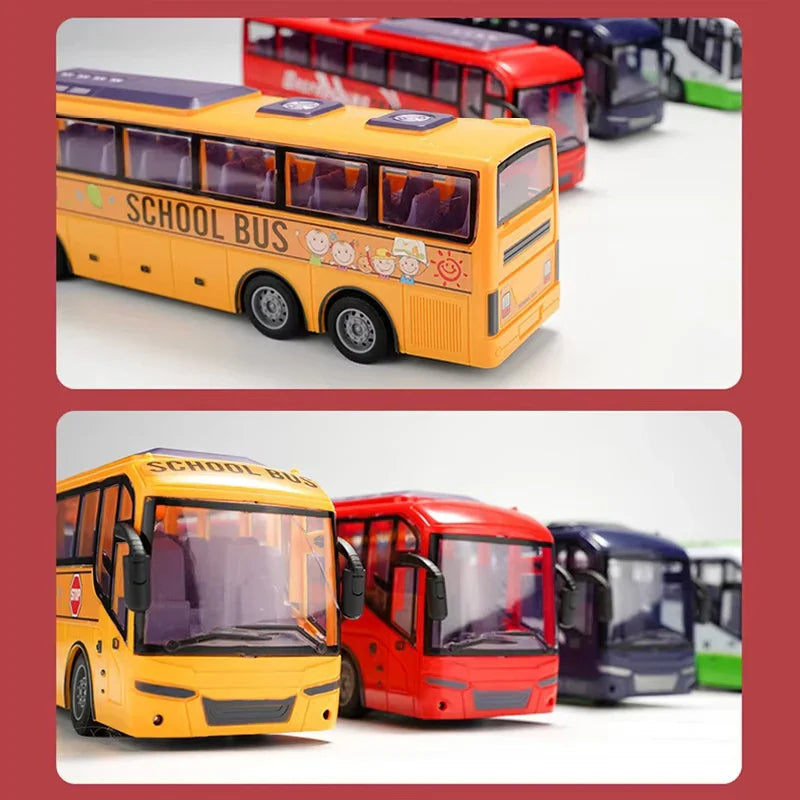 Télécommande de bus touristique électrique - Véhicule RC à l'échelle avec lumières pour enfants, école et plaisir en ville