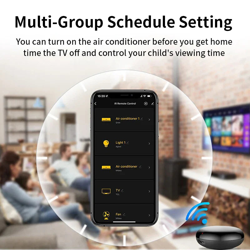 Télécommande d'appareil IR sans fil Tuya Smart - Contrôle WiFi via les applications SmartLife Google Alexa