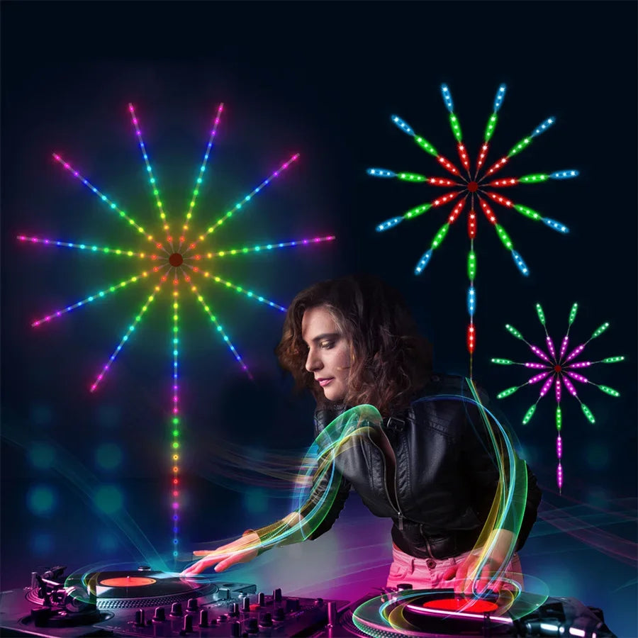 Guirlande lumineuse LED RGB intelligente - Lumières féériques Starburst contrôlées par application avec synchronisation musicale pour fêtes, mariages et décorations de vacances