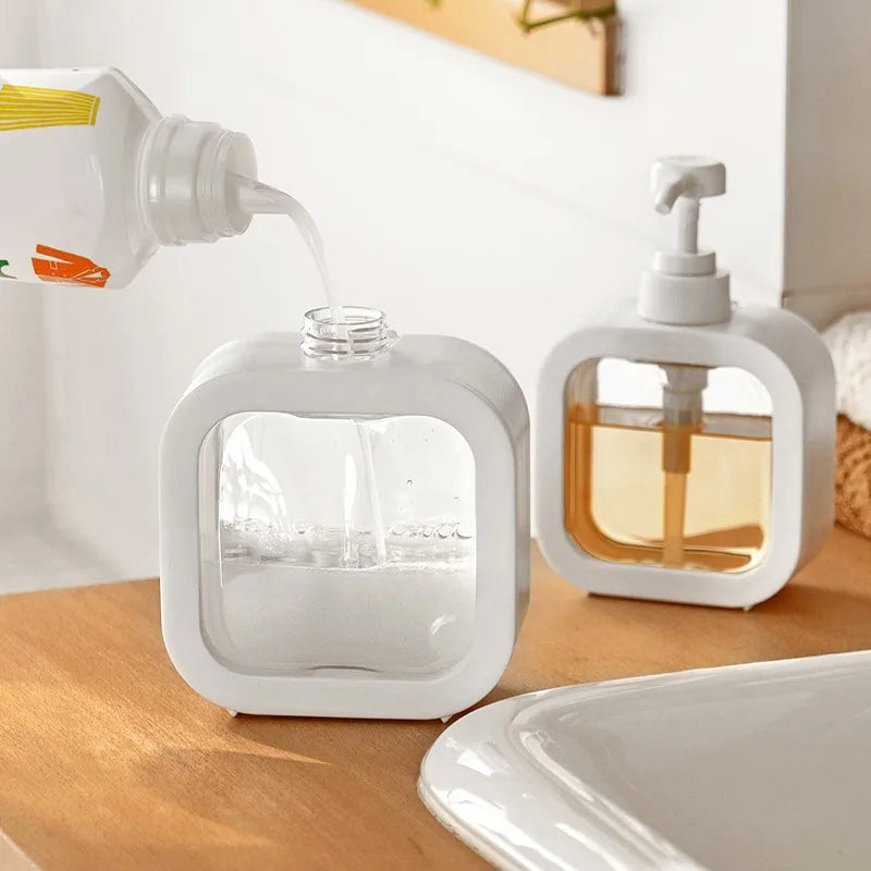 Floroux Nordic Design Distributeur de savon | Accessoire de salle de bain minimaliste | Réutilisable et élégant