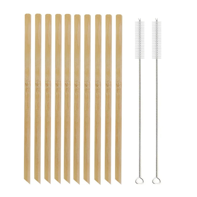 Floroux | Pailles de fête naturelles avec brosse de nettoyage