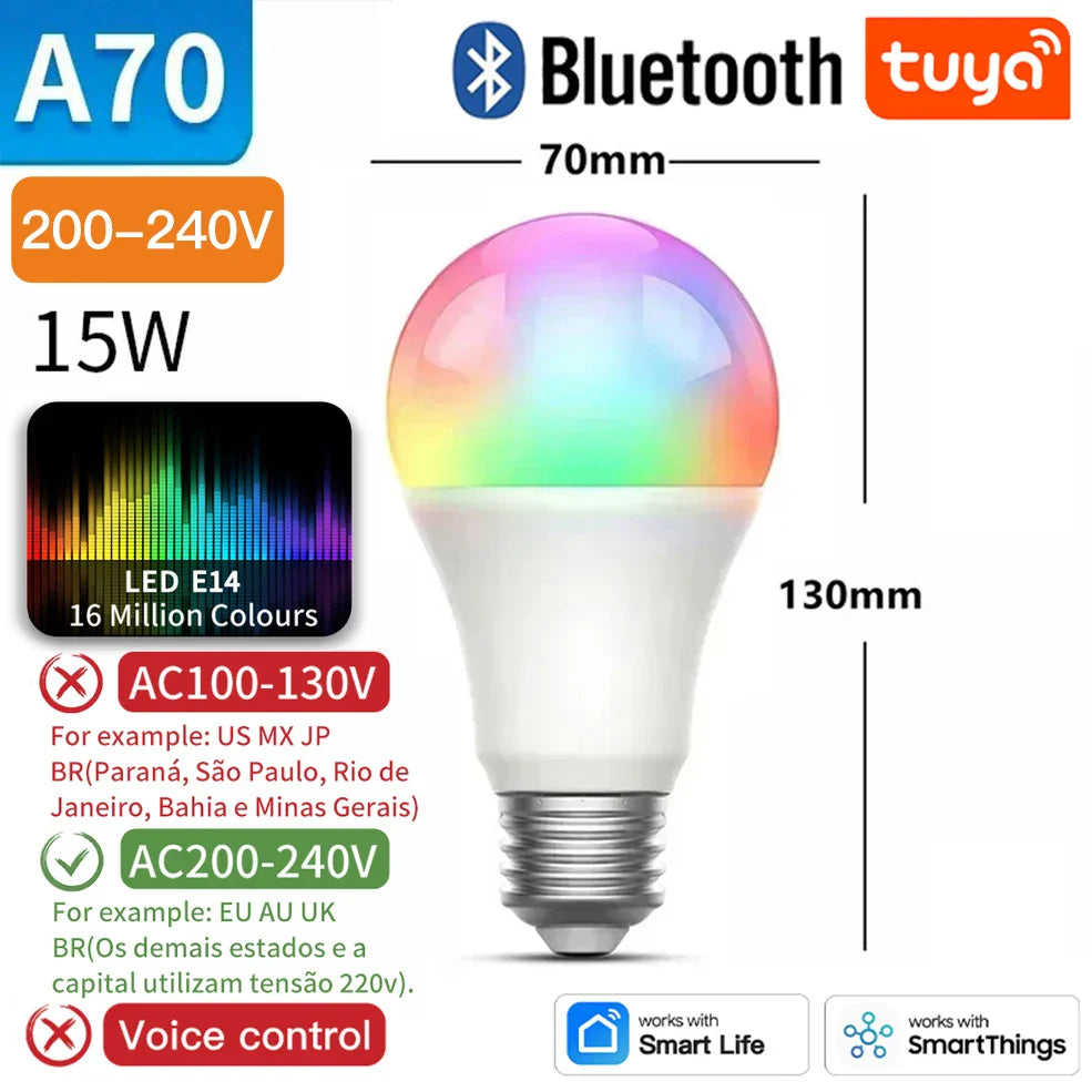 Ampoules LED intelligentes Tuya Zigbee E27 - Lumières WiFi contrôlées via les applications SmartLife Google Alexa