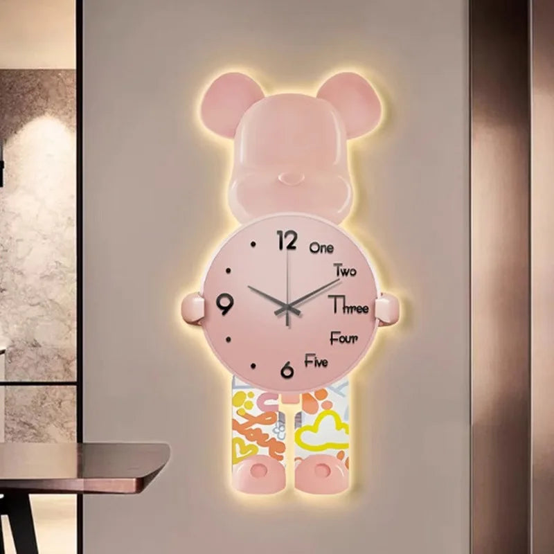 ChicBearTime – Montre décorative en forme d'ours pour le salon