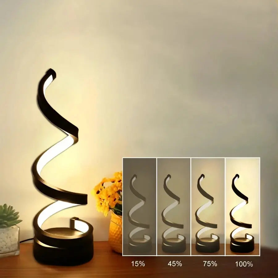 LumiSpirale - Lampe de Bureau Moderne à Intensité Réglable