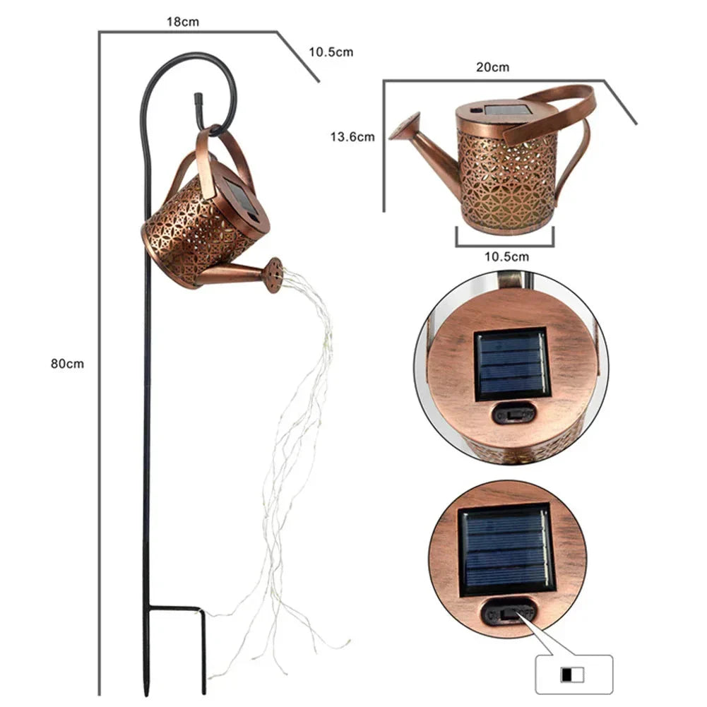 Cascade – Arrosoir illuminé à énergie solaire