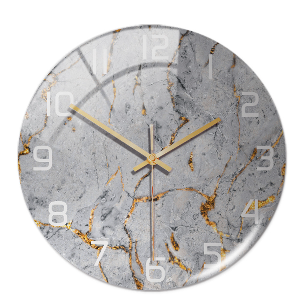 Montre murale en marbre stylé avec mécanisme silencieux