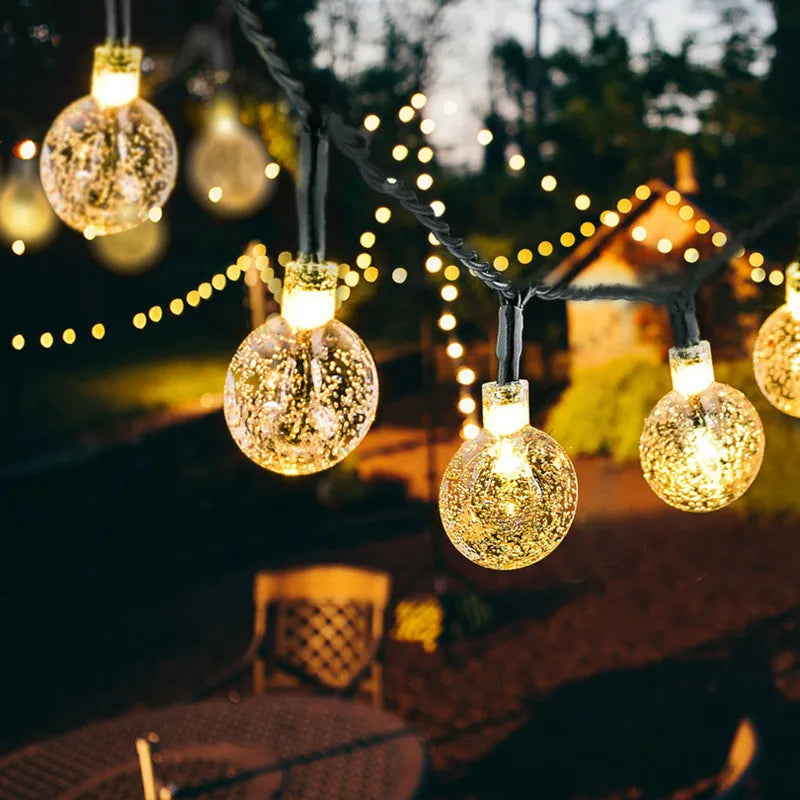 TwinkleGlow™ Solar LED String Lights | Outdoor Lighting for Garden & Terrace | Waterproof Flashing Lights for Every Season