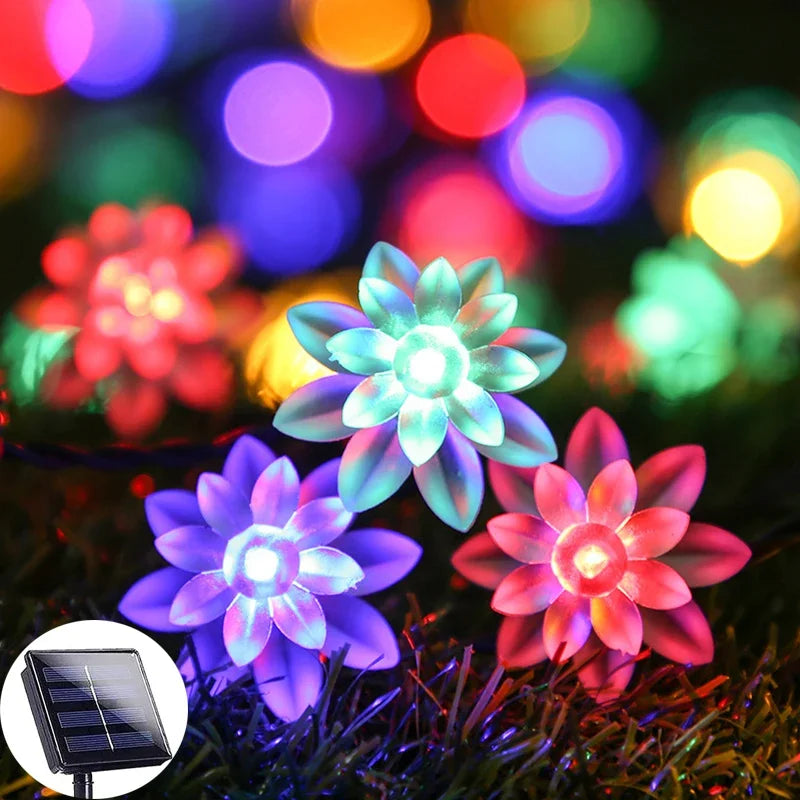 Flora – Guirlande de fleurs à énergie solaire