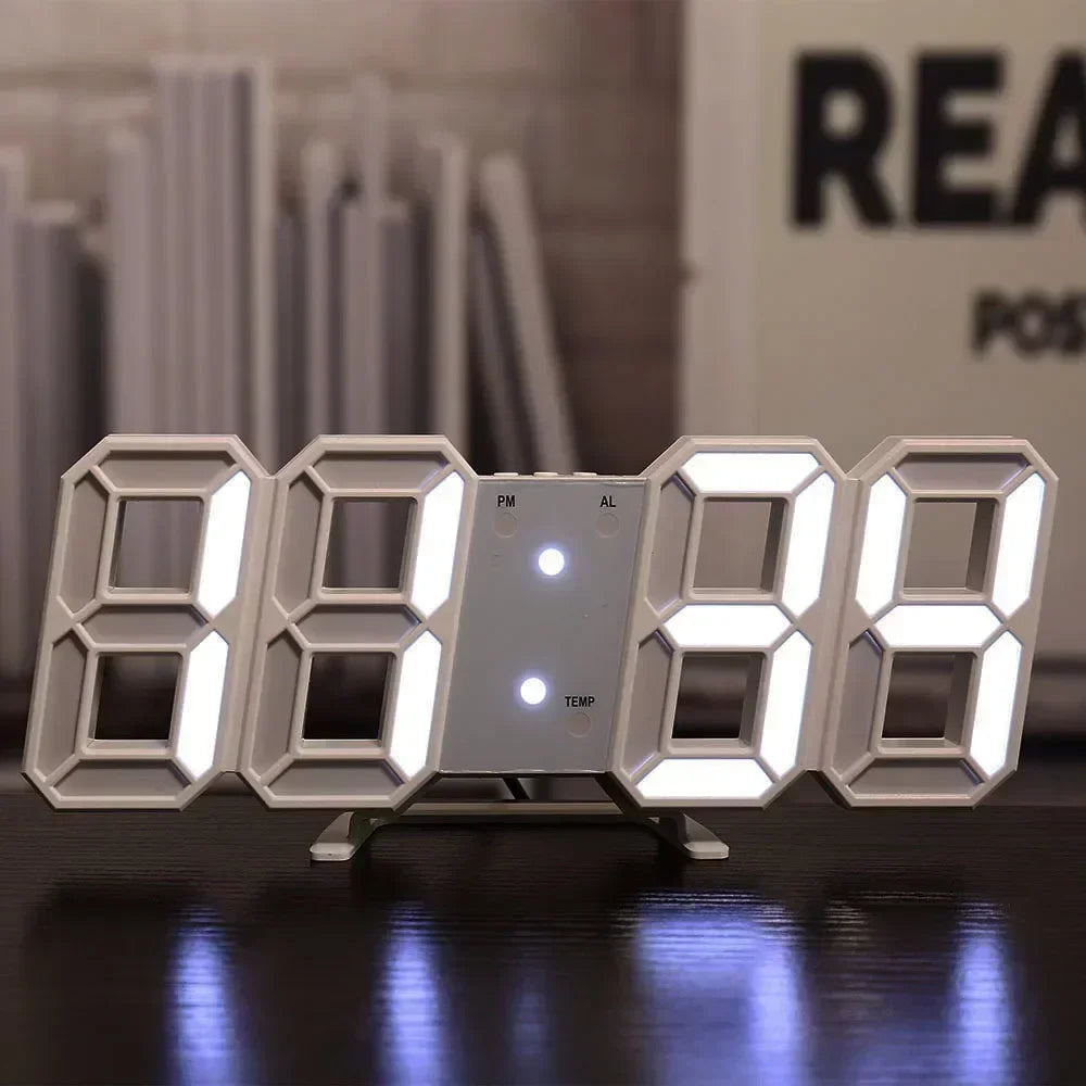 Horlogix – Horloge LED 3D pour Décoration Intérieure Moderne