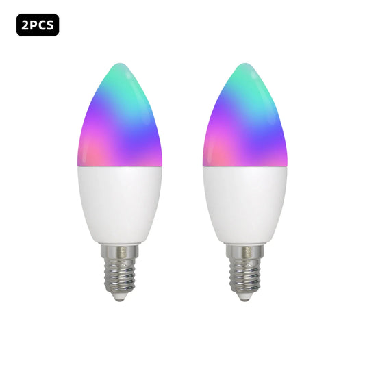 Ampoule LED Tuya Zigbee E14 - Lampe à bougie WiFi RGB Contrôle via SmartLife Google Alexa Apps