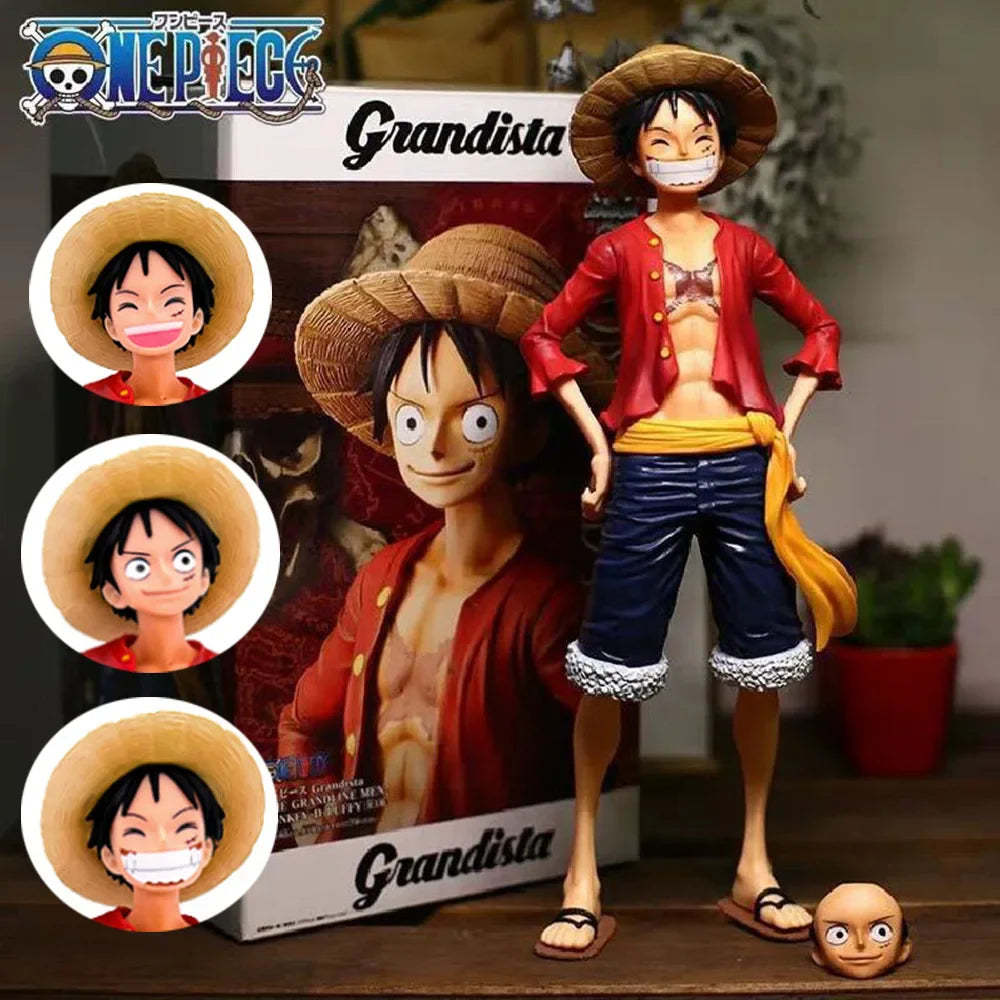 Figure d'Anime Luffy Sourire Confiant - Modèle de Poupée d'Action de 11 Pouces pour Collectionneurs et Fans