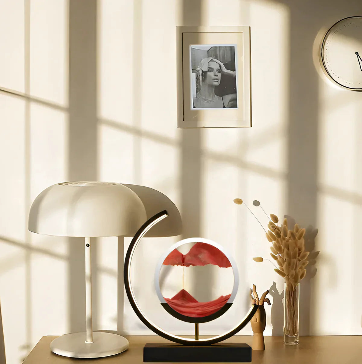 Floroux - Lampe de table en forme de sablier élégante pour une ambiance unique
