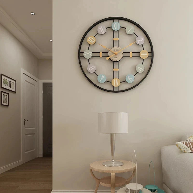 Floroux | Horloge murale vintage grande