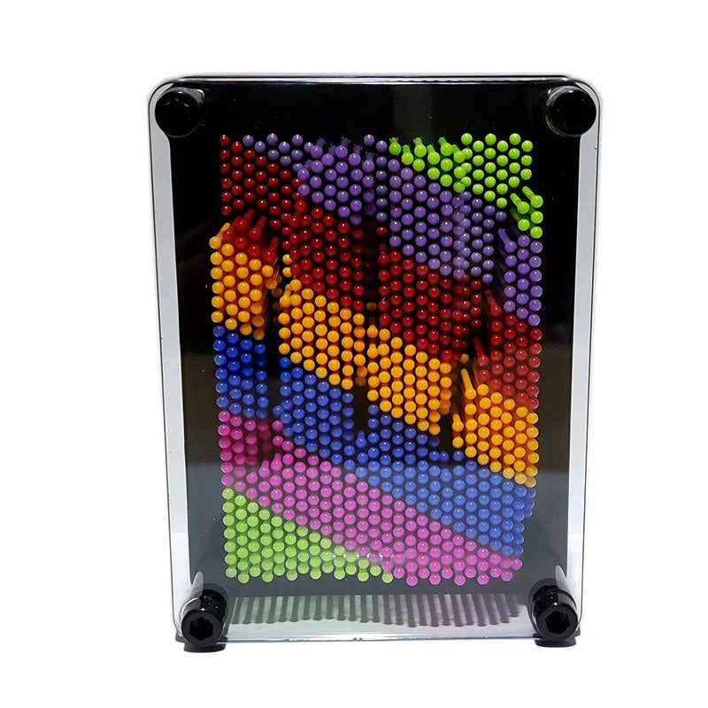 Jouet de peinture à aiguille en main 3D vibrant - Pendule coloré pour enfants, 12,5 cm Jeu interactif unique