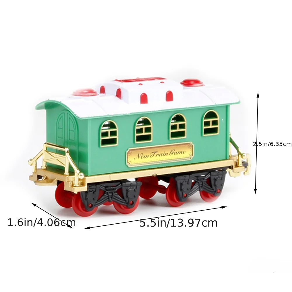 Ensemble de train de Noël avec son et lumière - Jouet éducatif pour enfants, cadeau de fête festive
