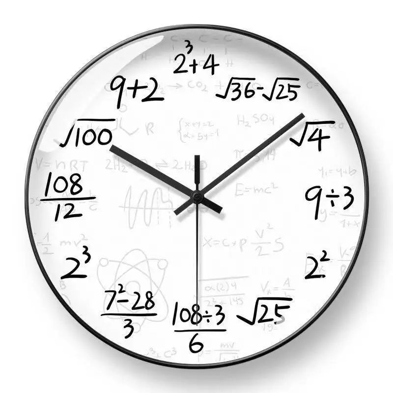 ChalkBoard Clock - Décoration murale des formules mathématiques