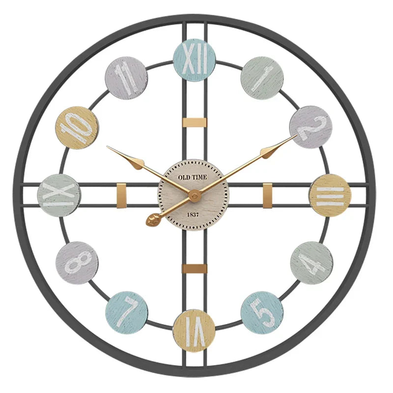Floroux | Horloge murale vintage grande