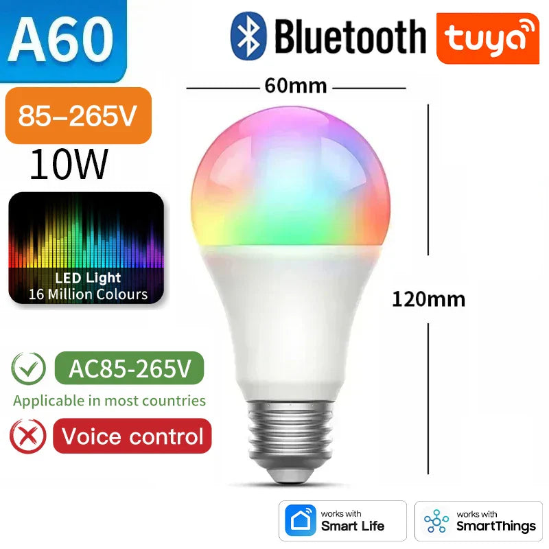 Ampoules LED intelligentes Tuya Zigbee E27 - Lumières WiFi contrôlées via les applications SmartLife Google Alexa