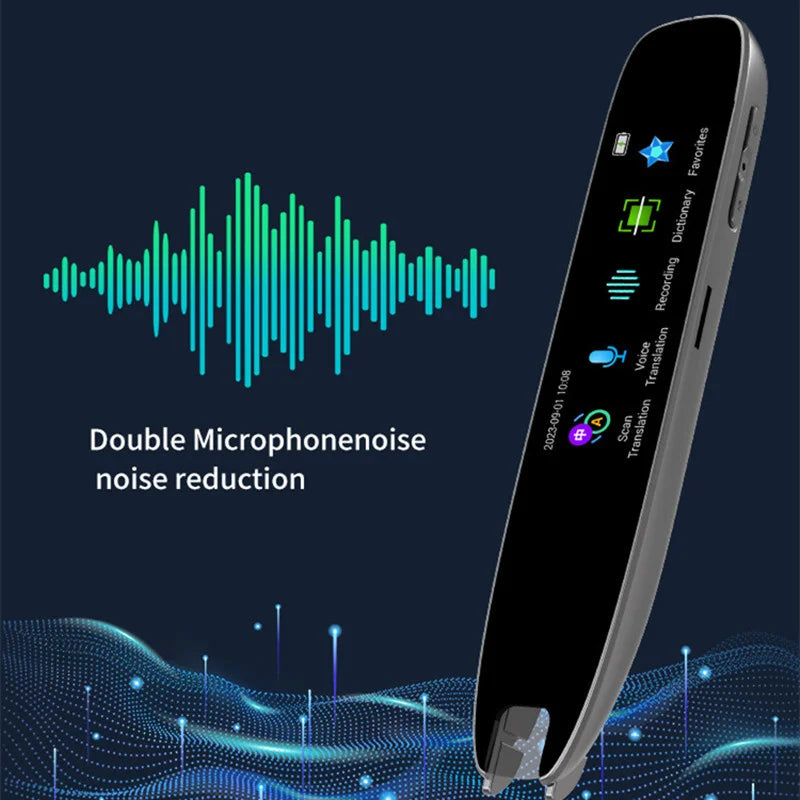 Stylo de Traduction Vocal Intelligent Multifonctionnel A26 - Dictionnaire de Langue en Temps Réel pour Voyager