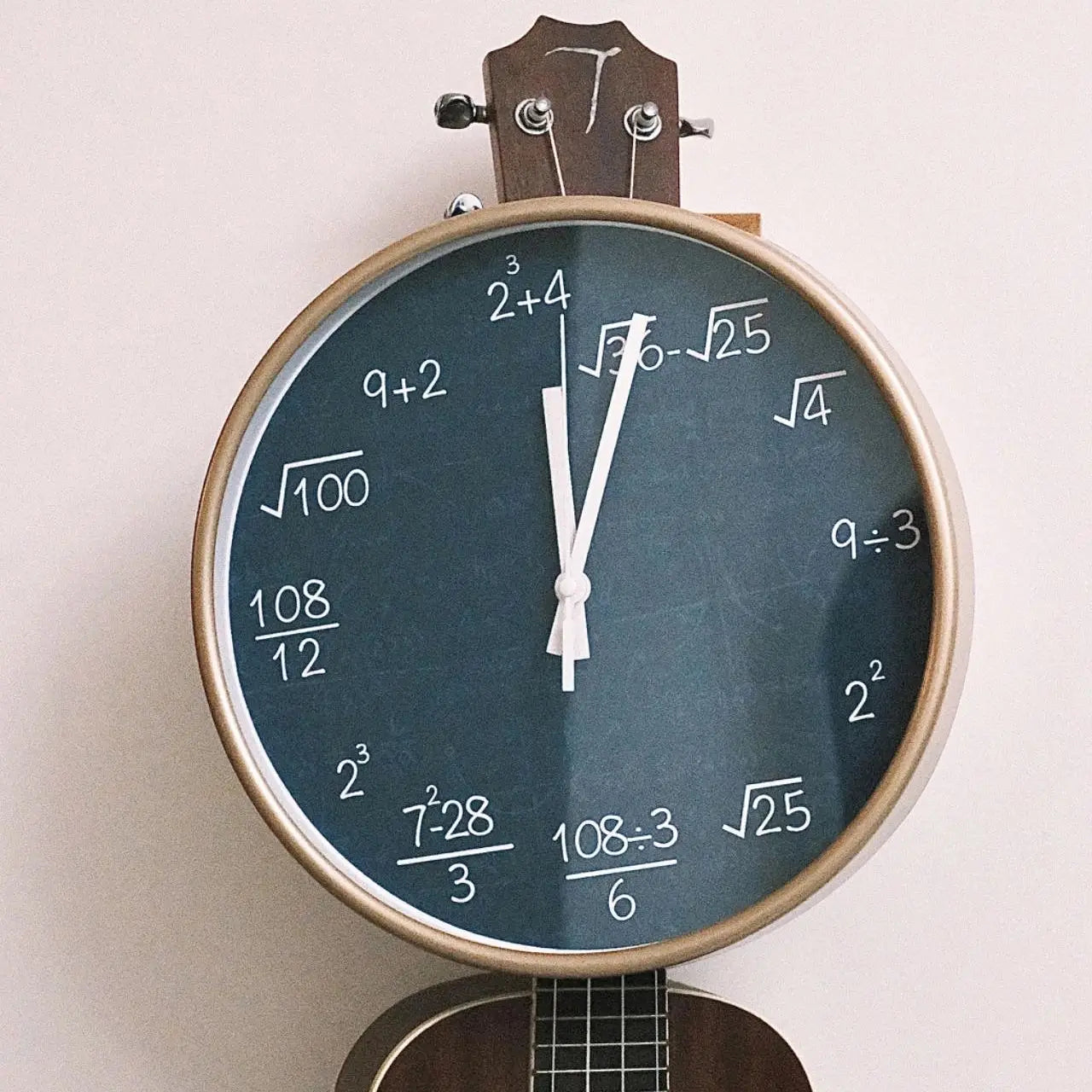 ChalkBoard Clock - Décoration murale des formules mathématiques