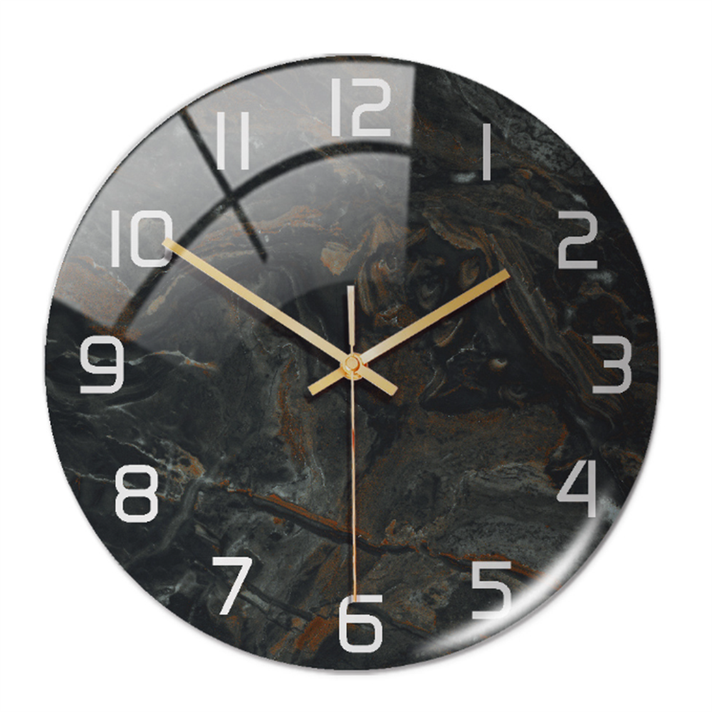 Horloge murale en marbre élégant avec mécanisme silencieux