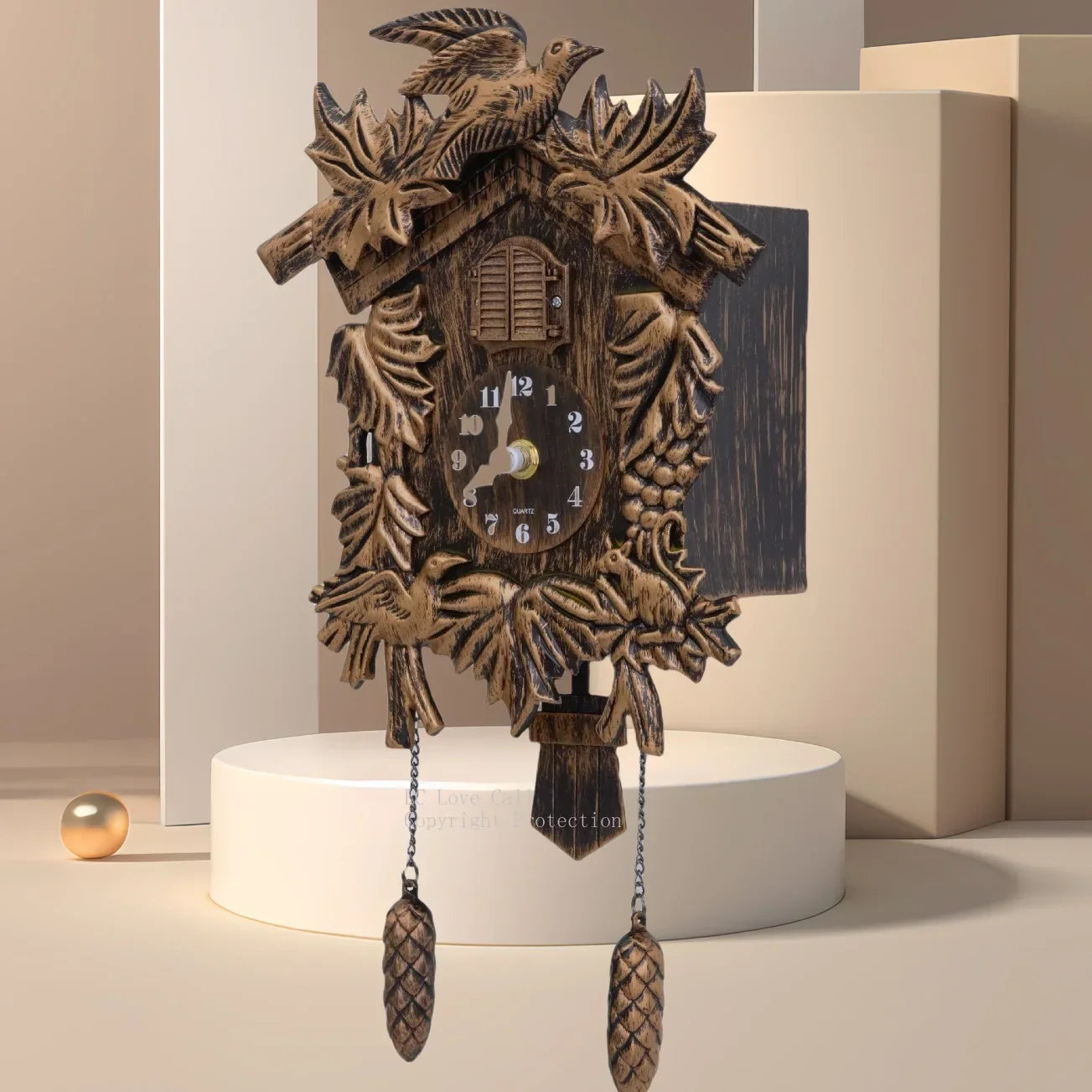 CuckooChime Clock - Horloge mural intemporel avec bruit d'oiseau