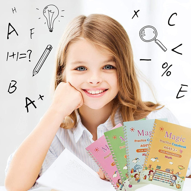ScribbleJoy Livre - Cahier Educatif Réutilisable pour Enfants