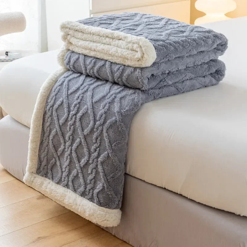 Theo Tapisserie Couverture - Luxe Laine Confort pour Maison & Bureau