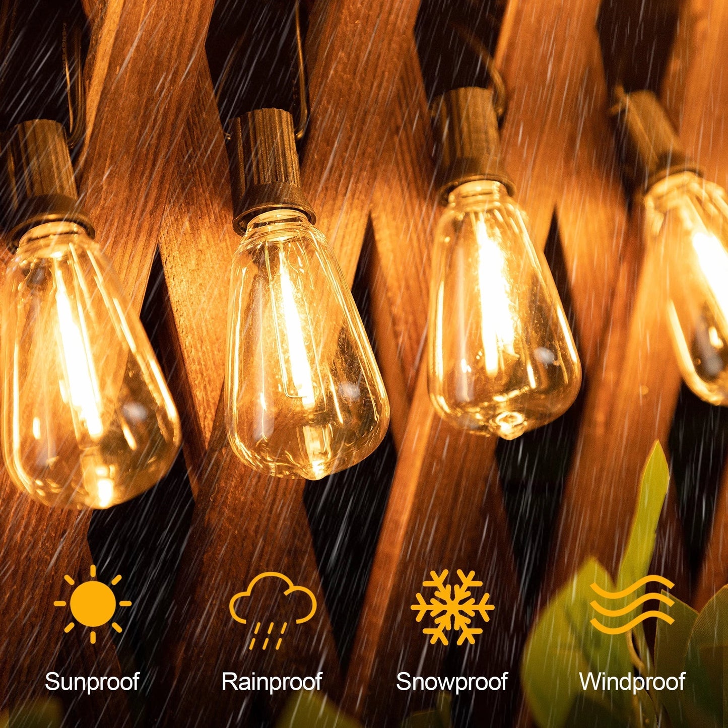 Floroux Outdoor String Lights | Shock Resistant LED Lights | Waterproof | Decor for Garden & Terrace