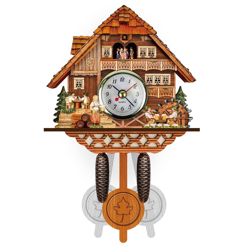 Horloge murale rétro à coucou