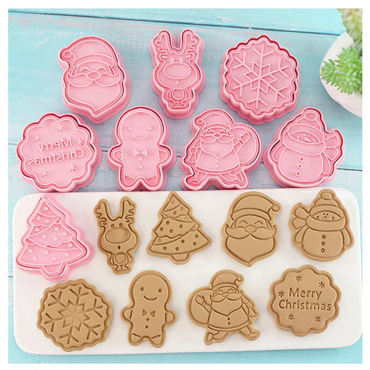 SantaCut – Ensemble de 8 Moules à Biscuits Festifs
