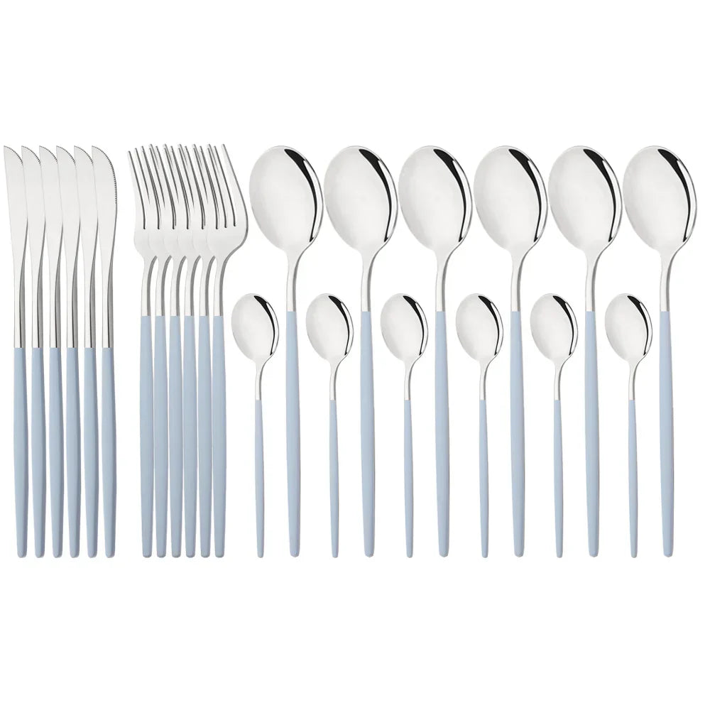 Floroux | Set de vaisselle en acier inoxydable