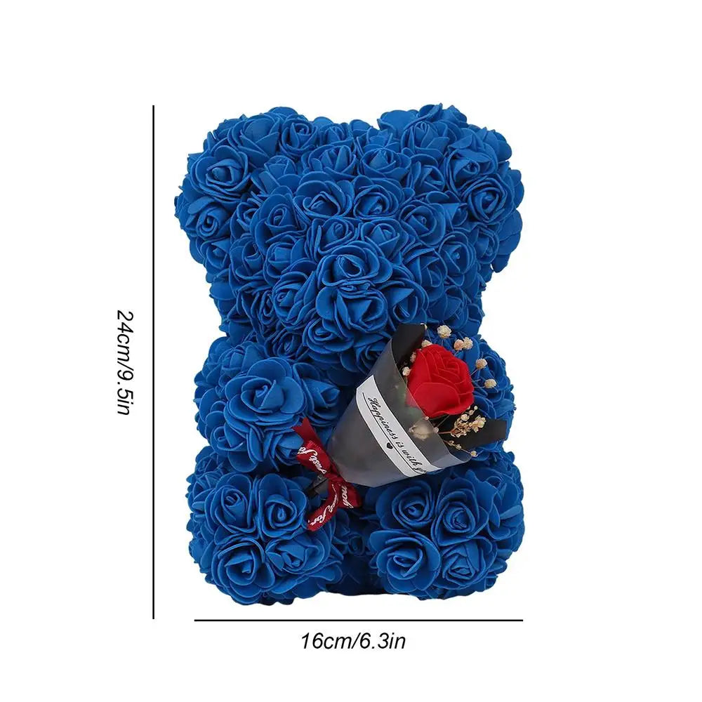 Floroux - Ourson romantique avec fleur pour les occasions spéciales