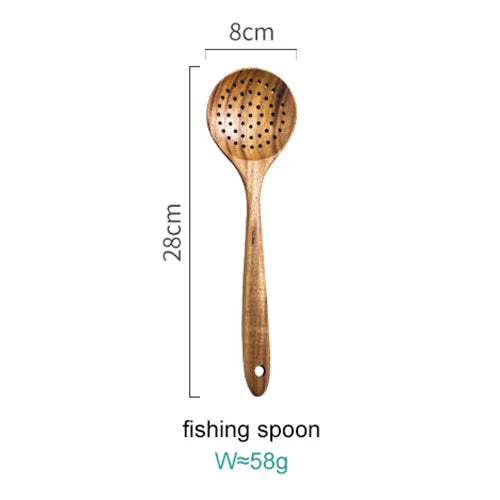 Floroux 8-Piece Acacia Wood Cookware Set | Sustainable Kitchen Accessories | Eco-Friendly and Stylish