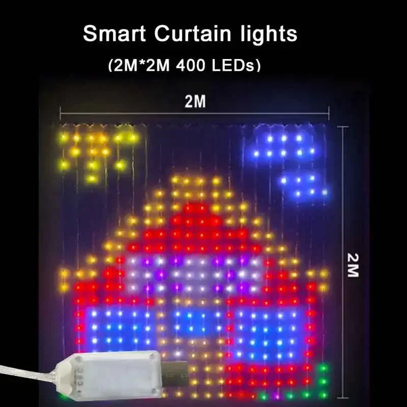 Lumières de Noël à LED intelligentes - Lumières féeriques programmables pour chambre, mariage et décoration de vacances avec synchronisation musicale et télécommande